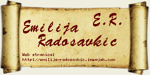 Emilija Radosavkić vizit kartica